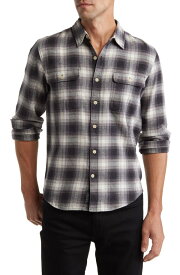 【送料無料】 ラッキーブランド メンズ シャツ トップス Humbolt Plaid Workwear Button-Up Shirt BLACK PLAID