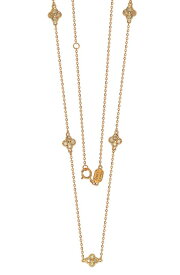 【送料無料】 スージレビアン レディース ネックレス・チョーカー・ペンダントトップ アクセサリー 14K Gold Plated Sterling Silver Diamond Clover Station Chain Necklace - 0.40ct ROSE GOLD