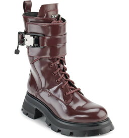 【送料無料】 ダナ キャラン ニューヨーク レディース ブーツ・レインブーツ シューズ Lug Sole Combat Boot BORDEAUX