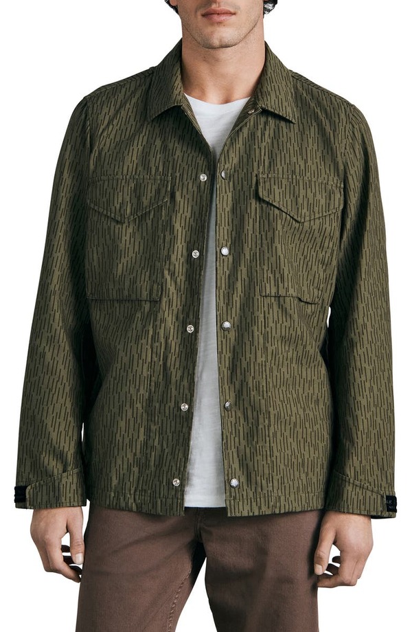 【送料無料】 ラグアンドボーン メンズ ジャケット・ブルゾン アウター Flight Print Cotton Shirt Jacket GRNPNCAMOのサムネイル