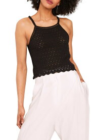 【送料無料】 フレンチコネクション レディース シャツ トップス Nora Crochet Sleeveless Top BLACK