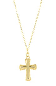 【送料無料】 アルジェントヴィーヴォ レディース ネックレス・チョーカー・ペンダントトップ アクセサリー Dainty Cross Pendant Necklace GOLD