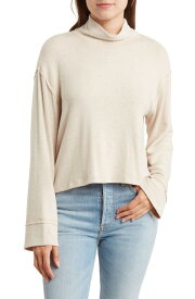 【送料無料】 ラッシュ レディース ニット・セーター アウター Brushed Long Sleeve Turtleneck Crop Sweater TAN