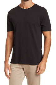 【送料無料】 ヴィンス メンズ Tシャツ トップス Short Sleeve Slub Crewneck T-Shirt BLACK
