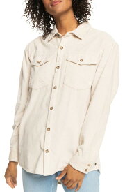 【送料無料】 ロキシー レディース シャツ トップス Let It Go Cotton Corduroy Button-Up Shirt TAPIOCA