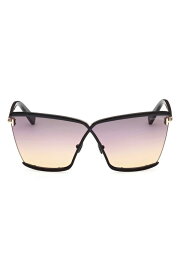 【送料無料】 トム・フォード レディース サングラス・アイウェア アクセサリー Elle 71mm Gradient Square Sunglasses SHINY BLACK / GRADIENT SMOKE