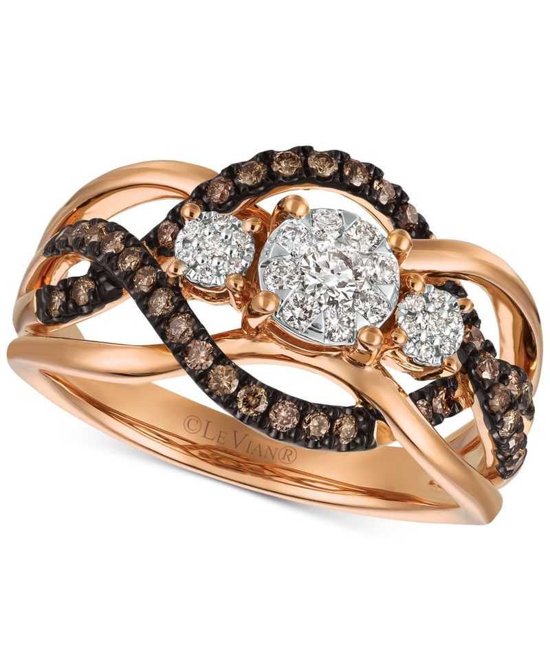 ル ヴァン レディース リング アクセサリー Chocolatier Diamond Ring (3 ct. in 14k Rose Gold (Also Available in Two-Tone White  Yellow Gold or White Gold) Rose Gold