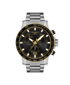 ティソット レディース 腕時計 アクセサリー Men's Swiss Chronograph Supersport Stainless Steel Bracelet Watch 45.5mm Black