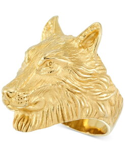 �V���� �A�C �X�~�X �����Y �A�N�Z�T���[ �����O T�V���c LEGACY for MEN by Simone I. Smith Men's Wolf Ring in Yellow Ion-Plated Stainless Steel Gold Tone �S�[���h