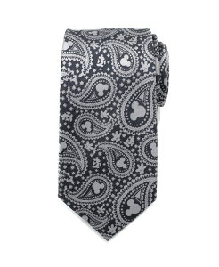 fBYj[ Y ANZT[ lN^C Disney Mickey Mouse Paisley Men's Tie Gray O[