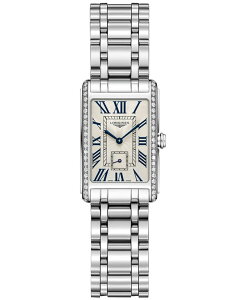 �����W�� ���f�B�[�X �A�N�Z�T���[ �r���v T�V���c Longines Women's Swiss DolceVita Diamond (3/8 ct. t.w.) Stainless Steel Bracelet Watch 21x32mm L52550716 No Color