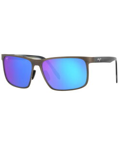 }ECW Y TOXEACEFA ANZT[ Men's Polarized Sunglasses MJ000671 61 Wana Gunmetal Dark