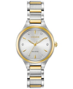 �V�`�Y�� ���f�B�[�X �A�N�Z�T���[ �r���v T�V���c Citizen Eco-Drive Women's Corso Diamond-Accent Two-Tone Stainless Steel Bracelet Watch 29mm No Color