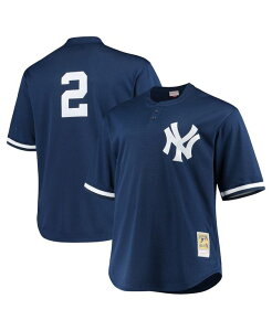 �~�b�`�F��&�l�X �����Y �g�b�v�X �V���c �g�[�� �W���[�W�[ Mitchell & Ness Men's Derek Jeter Navy New York Yankees Big and Tall Batting Practice Replica Player Jersey Navy �l�C�r�[