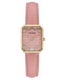 スティーブ マデン レディース 腕時計 アクセサリー Women's Pink Polyurethane Leather Strap with Stitching Watch, 22X28mm Pink