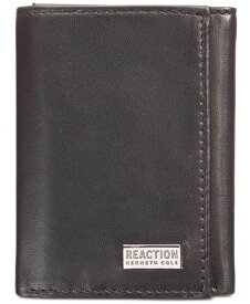 ケネスコール メンズ 財布 アクセサリー Men's Nappa Leather Extra-Capacity Tri-Fold Wallet Black