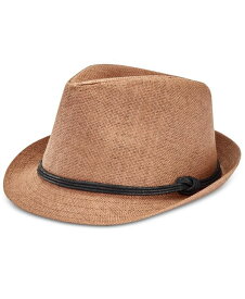 リーバイス メンズ 帽子 アクセサリー Men's Straw Fedora Brown