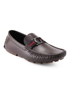 �Q�X �����Y �V���[�Y �T���_�� GUESS Men's Askers Pod Driver with G Ornament Slip On Slippers Dark Brown �u���E��