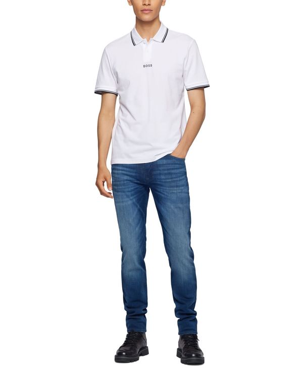 送料無料 サイズ交換無料 ヒューゴボス メンズ トップス マート ポロシャツ White 卸直営 Regular-Fit BOSS Men's Polo Shirt
