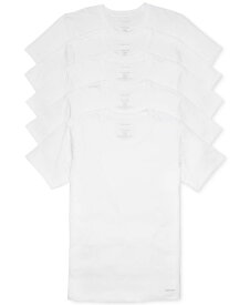 カルバンクライン メンズ シャツ トップス Men's 5-Pk. Cotton Classics Crew Neck Undershirts, Created for Macy's White