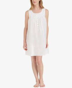 GC[EFXg fB[X iCgEFA A_[EFA Cotton Lace-Trim Short Nightgown White