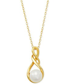 ジャーニ ベルニーニ レディース ネックレス・チョーカー・ペンダントトップ アクセサリー Cultured Freshwater Pearl (8-1/2mm) 18" Pendant Necklace, Created for Macy's Gold Over Silver