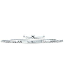 ジャーニ ベルニーニ レディース ブレスレット・バングル・アンクレット アクセサリー Cubic Zirconia "Be Strong" Bolo Bracelet in Sterling Silver, Created for Macy's Sterling Silver