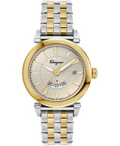 tFK fB[X ANZT[ rv TVc Ferragamo Men's Swiss Feroni Two-Tone Stainless Steel Bracelet Watch 40mm Champagne Vp