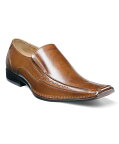 ステイシーアダムス メンズ スリッポン・ローファー シューズ Templin Loafers Cognac