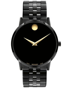 ���o�h �����Y �A�N�Z�T���[ �r���v T�V���c Movado Unisex Swiss Museum Classic Black PVD Stainless Steel Bracelet Watch 40mm Black �u���b�N