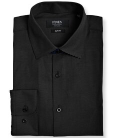 ジョーンズニューヨーク メンズ シャツ トップス Men's Basket weave Dobby Dress Shirt Black