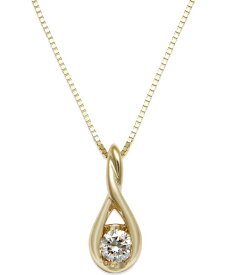 シレーナ レディース ネックレス・チョーカー・ペンダントトップ アクセサリー Diamond Twist Pendant Necklace in 14k Gold (1/8 ct. t.w.) No Color
