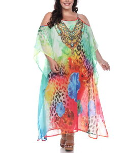 �z���C�g�}�[�N ���f�B�[�X �g�b�v�X �V���c �v���X�T�C�Y �V�A�[ �}�L�V White Mark Plus Size Sheer Maxi Caftan Red ���b�h