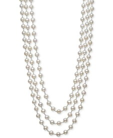 ベル ドゥ メール レディース ネックレス・チョーカー・ペンダントトップ アクセサリー Cultured Freshwater Pearl (7mm) Triple Strand 18 Statement Necklace in Sterling Silver Silver