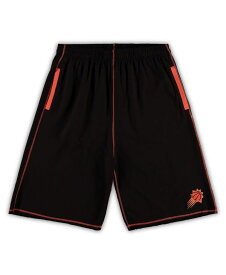 プロファイル メンズ ハーフパンツ・ショーツ ボトムス Men's Black, Orange Phoenix Suns Big and Tall Contrast Stitch Knit Shorts Black, Orange