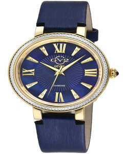 WFr fB[X ANZT[ rv U[ Gevril Women's Genoa Swiss Quartz Italian Blue Leather Strap Watch 36mm Gold-Tone S[h