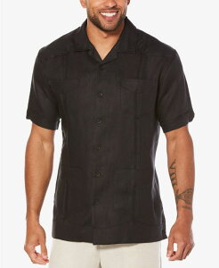 �L���[�o�x�� �����Y �g�b�v�X �V���c ���l�� Cubavera Men's 100% Linen Short Sleeve 4 Pocket Guayabera Shirt Jet Black �u���b�N