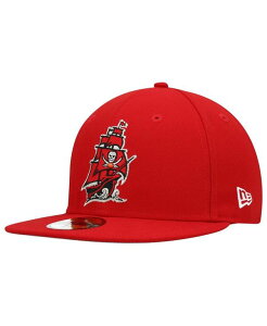 �j���[�G�� �����Y �A�N�Z�T���[ �X�q ���S New Era Men's Red Tampa Bay Buccaneers Omaha Alternate Logo 59Fifty Fitted Hat Red ���b�h