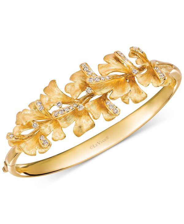 2022正規激安】【2022正規激安】ル ヴァン レディース ブレスレット・バングル・アンクレット アクセサリー Nude Diamond  Floral Bangle Bracelet (3 Ct. In 14k Gold Yellow Gold ブレスレット