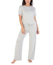 ハニーデュー インティメッツ レディース ナイトウェア アンダーウェア Women's All American Printed Loungewear Set Ivory Stripe