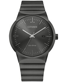 シチズン メンズ 腕時計 アクセサリー Eco-Drive Men's Modern Axiom Gray-Tone Stainless Steel Bracelet Watch 40mm Gray