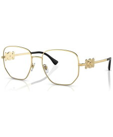 ヴェルサーチ レディース サングラス・アイウェア アクセサリー Women's Irregular Eyeglasses VE1283 Gold-Tone