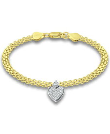 ジャーニ ベルニーニ レディース ブレスレット・バングル・アンクレット アクセサリー Cubic Zirconia Heart Charm Bismark Chain Bracelet, Created for Macy's Yellow