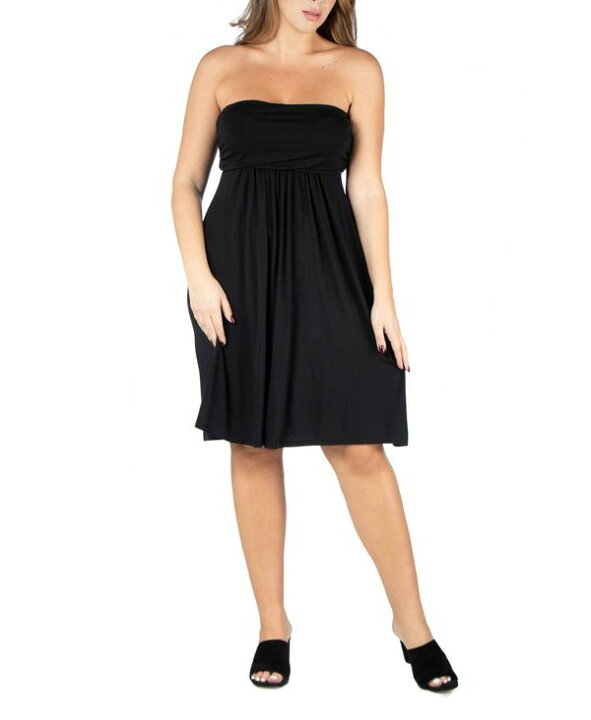 楽天市場】24セブンコンフォート レディース ワンピース トップス Women's Plus Size Mini Dress Black :  ReVida 楽天市場店