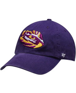 47 �u�����h �����Y �A�N�Z�T���[ �X�q '47 Brand Men's Purple LSU Tigers Team Clean Up Adjustable Hat Purple �p�[�v��