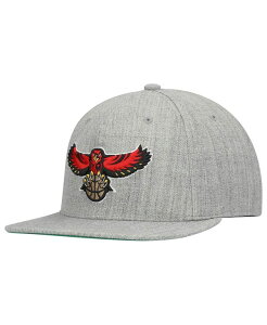 �~�b�`�F��&�l�X �����Y �A�N�Z�T���[ �X�q Mitchell & Ness Men's Heathered Gray Atlanta Hawks Hardwood Classics Team 2.0 Snapback Hat Heathered Gray �O���[