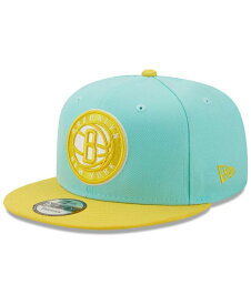 ニューエラ メンズ 帽子 アクセサリー Men's Turquoise, Yellow Brooklyn Nets Color Pack 9Fifty Snapback Hat Turquoise, Yellow