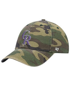 47 �u�����h �����Y �A�N�Z�T���[ �X�q '47 Brand Men's '47 Camo Colorado Rockies Team Clean Up Adjustable Hat Camo
