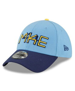 �j���[�G�� �����Y �A�N�Z�T���[ �X�q New Era Men's Powder Blue Milwaukee Brewers City Connect 39THIRTY Flex Hat Powder Blue �u���[