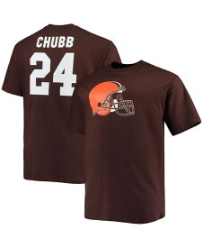ファナティクス メンズ Tシャツ トップス Men's Big and Tall Nick Chubb Brown Cleveland Browns Player Name Number T-shirt Brown